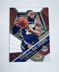 2019-20 LeBron James Panini Mosaic Will to Win Insert #7 Basketball Card Lakers
