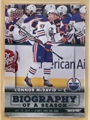 2015-16 UPPER DECK BIOGRAPHY OF A SEASON MCDAVID GRETZKY U PICK OILERS SINGLES