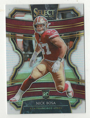 NICK BOSA 2019 RC PANINI SELECT 48 WHITE PRIZM #/35