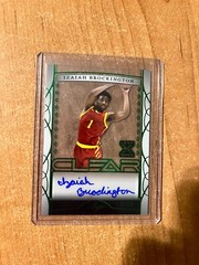 2022-23 Leaf Trinity – Izaiah Brockington – Green Clear XRC Auto #d 3/20