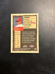 B52 1998 team best #66 Tim Drew, red stixx , Cleveland Indians