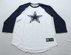 Dallas Cowboys Unisex Adult’s Ultra Game Relaxed Raglan Tee JL3 White Small NWT