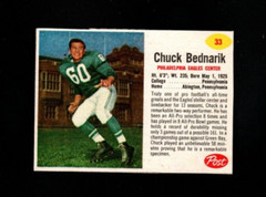 3286* 1962 Post # 33 Chuck Bednarik NM