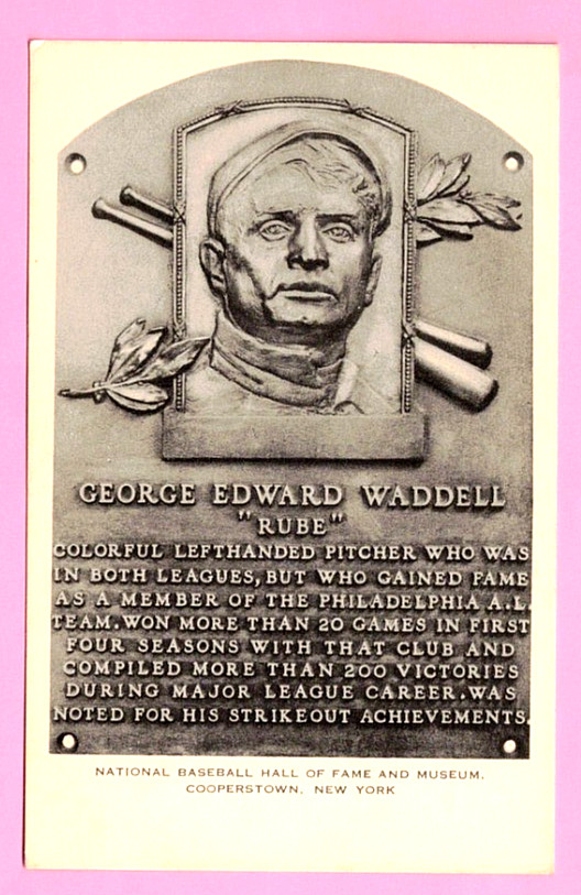 Rube Waddell 1953-55 Artvue Hall of Fame Post Card Type 1 Ex OV603