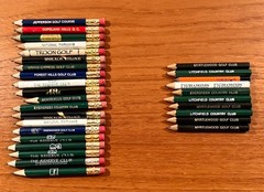 Lot of Thirty (30) Logo Golf Courses Clubs Scorecard Pencils