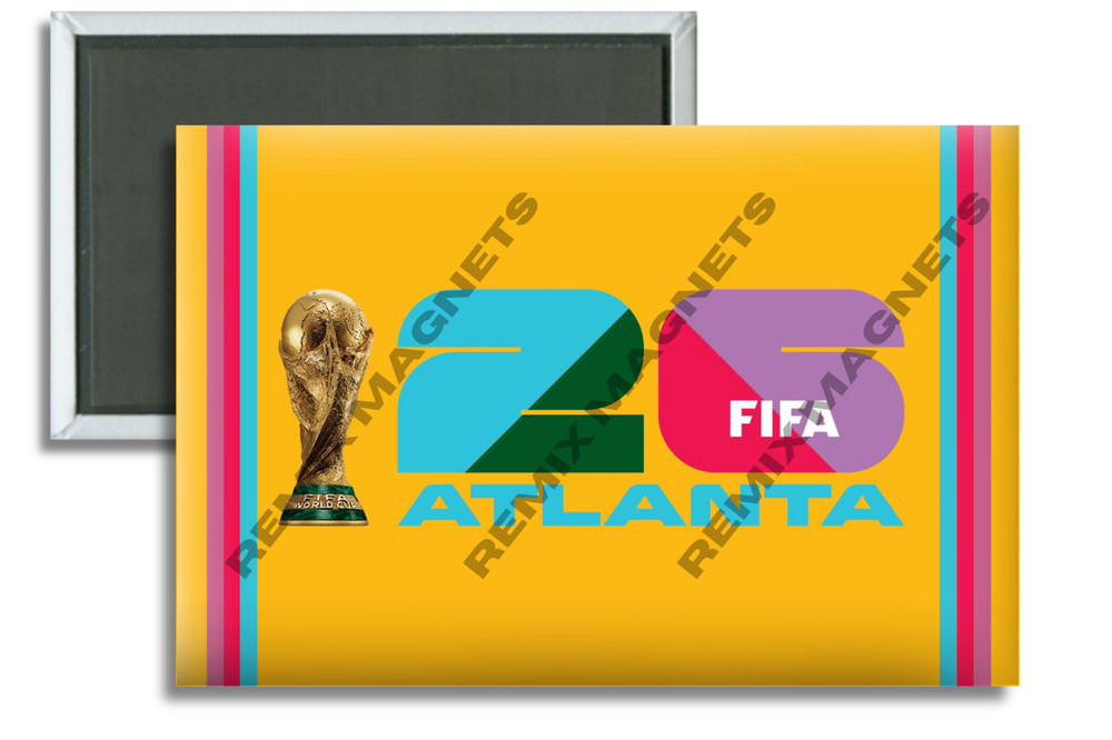 2026 FIFA World Cup Atlanta Soccer Futbol 2″ x 3″ Refrigerator Magnet