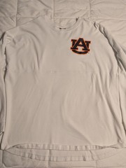Auburn Tigers Spirit Jersey Oversized Long Sleeve Shirt White Navy Blue 2XL