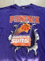 Vintage 1990s Nutmeg Phoenix Suns NBA Double Sided Single Stitch Tee Shirt XL