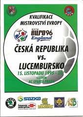 CZECH REPUBLIC V LUXEMBOURG ~ EURO CHAMPIONSHIP QUALIFER ~ 15 NOVEMBER 1995