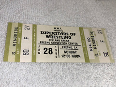 WWF WORLD FEDERATION OF WRESTLING UNUSED TICKET Rowdy Roddy Piper Rick Rude USA