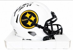 Jack Ham HOF Signed/Inscr White Lunar Mini Helmet Steelers Becket Certification