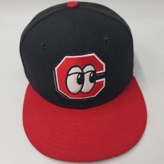 Chattanooga Lookouts Hat Fitted 7 3/4 New Era 59Fifty Black Red MiLB Baseball