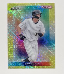 2023 Leaf Vivid Yellow Mojo /10 Nick Kurtz #29 Oakland A’s