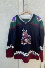 Arizona Coyotes Kachina Fanatics Premium Jersey Men’s L Stitched Sewn Black