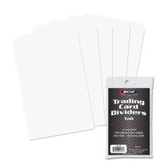 BCW Tall Trading Card Dividers -2 11/16” X 4 1/4”, 10 Dividers.