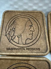 VINTAGE Set of 4 Washington Redskins 1960’s 3 1/2 Inch Matina Coasters RARE HTF