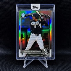 Braden Montgomery RARE ROOKIE SEALED REFRACTOR ENCASED CARD SSP BOWMAN SOX MINT