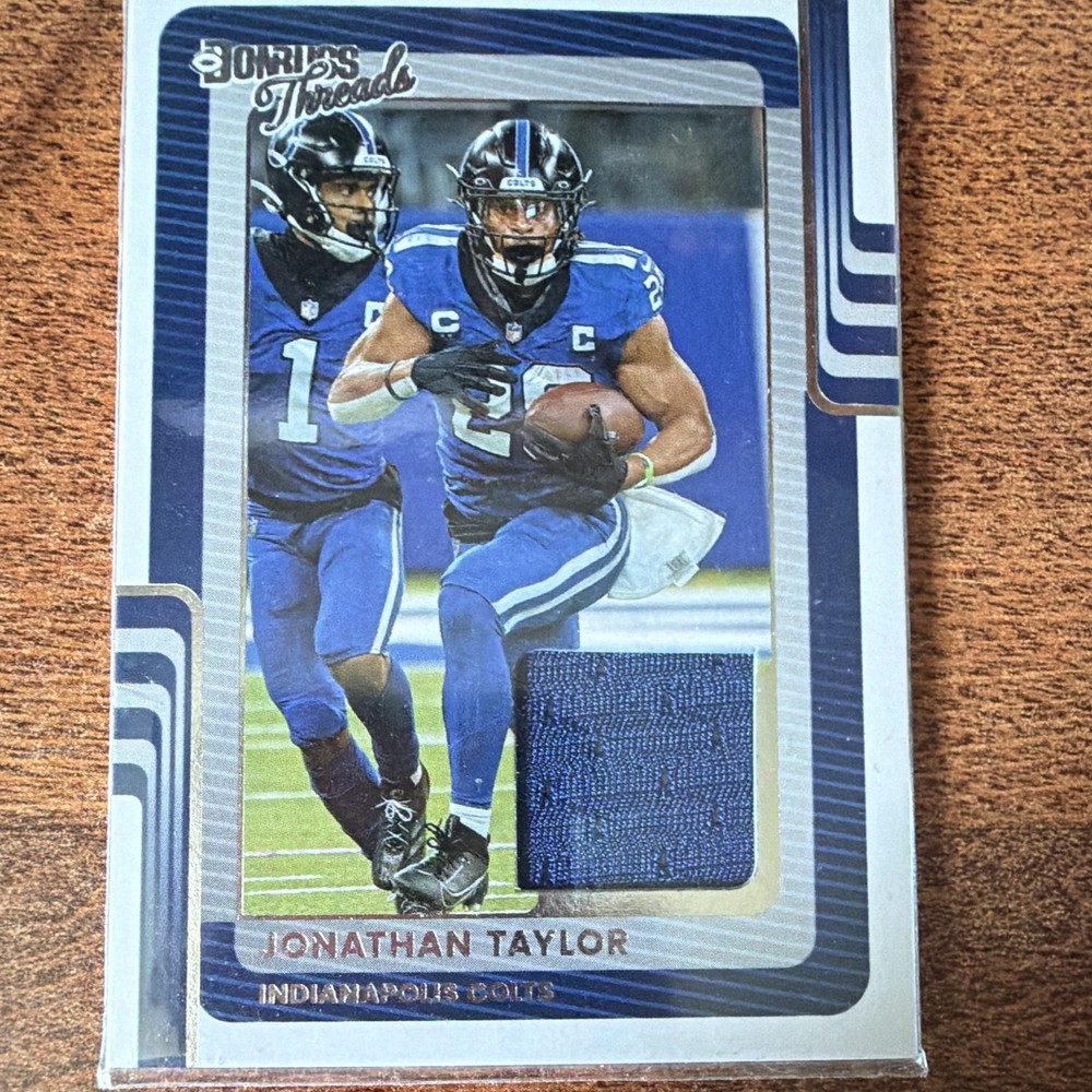 Panini 2025 Donruss Threads Jonathan Taylor Colts Memorabilia Insert DTH-JTR