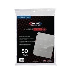 Sport Cards Album Pages BCW 20 Poly Pages 8 Pockets For 3 Rings Binders Quality