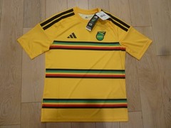 NWT Adidas 2026 Jamaica x Bob Marley Yellow Home Jersey Youth Size Large 13-14Y