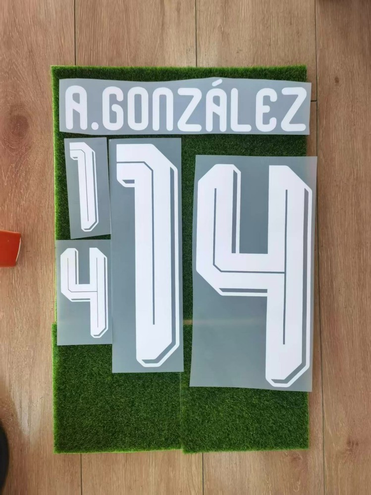 A Gonzalez 2026 Mexico Third Player Size Nameset Name Number ID Print
