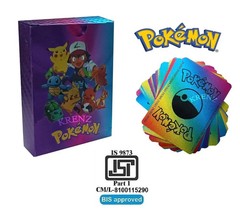 TRADING POKEMON RAINBOW COLORFUL CARDS,KIDS GIFTS,BIRTHDAY GIFTS,55 CARDS