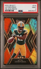 2022 Panini Select #515 XRC Tie Dye Prizm Jayden Reed /25 PSA 9 Rc Packers