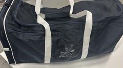 New York Yankees Team Issued Used Travel Equipment Bag – Navy White MLB