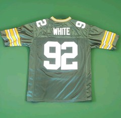 Reggie White #92 Green Bay Packers Stitched Home Green 75th Anniversary Jersey