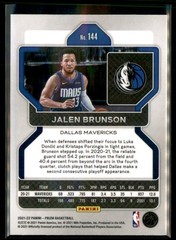 2021-22 Panini Prizm Basketball Jalen Brunson Dallas Mavericks #144 2 Card Lot