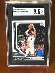 VICTOR WEMBANYAMA ROOKIE 2023-24 Panini Instant #5 SP/44142 SGC 9.5 MINT+ SPURS