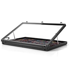 Large Portable Display Case 34″x22″ – Lockable Acrylic Showcase for Sports Cards
