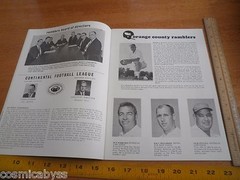 Orange County Ramblers Continental Football League 1967 San Jose Bill Walsh prog