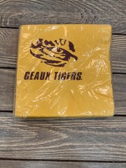 LSU Tigers “Geaux Tigers” NCAA College Football Party Napkins Yellow Purple New