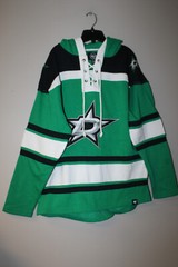New NHL Dallas Stars old time jersey style mid weight cotton hoodie men’s M