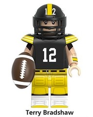 Terry Bradshaw Pittsburgh Steelers Football Building Block Mini Figure
