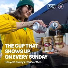 20 oz Reusable Aluminum Cups – 20 Count, Durable & Eco-Friendly, NFL San Francis