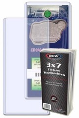 25 BCW Quality Topload Holders 3 x 7 For Tickets/Currency Collection Display NEW