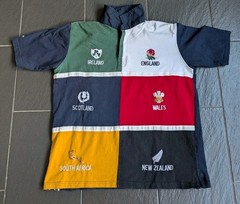 Vintage Cotton Traders All Nations Rugby Shirt XXL Rare Free Post