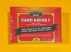 200 CARDBOARD GOLD CARD SAVER 1 CARD HOLDERS PSA GRADING SIZE (BRAND NEW)