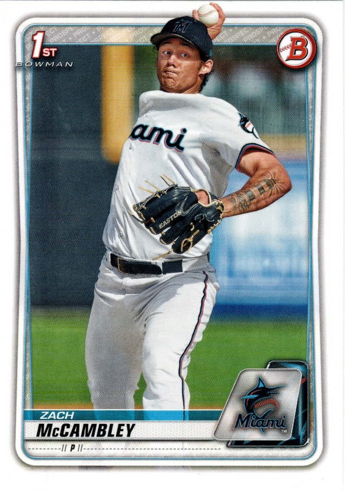 Zach McCambley Miami Marlins 2020 Bowman Draft 1st Bowman Card