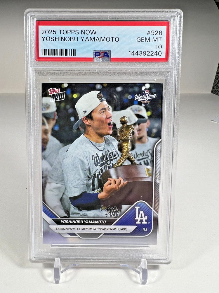 Yoshinobu Yamamoto 2025 Topps Now PSA 10 World Series MVP #926
