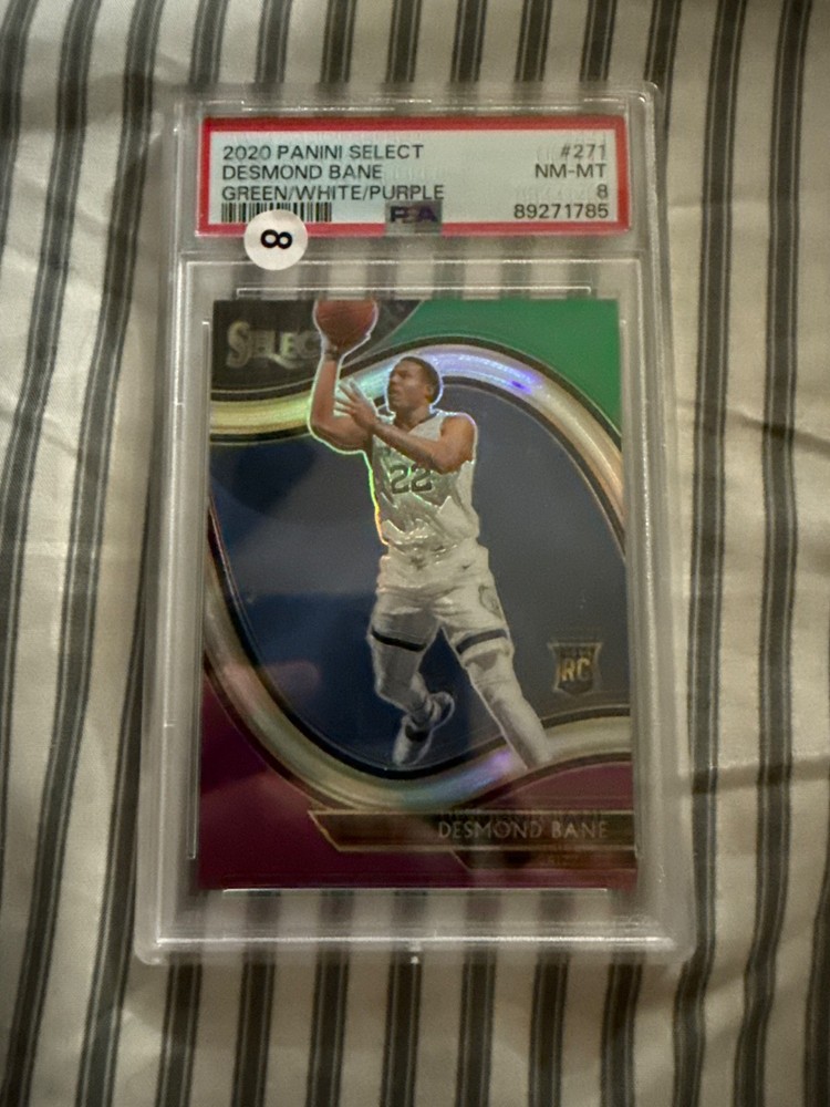 desmond bane 2020 select green white and purple rookie psa 8