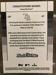 2024 Topps Black and White Christopher Morel Green Parallel #/99 Rays #97