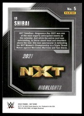 2022 Panini WWE NXT #5 Io Shirai wrestling card