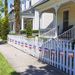 AhfuLife 33 Ft French String Flags Banner for 5.51×8.26 in-30 Pcs,