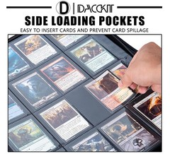 Premium Card Binder 16 Pocket – Fits 1408 Cards，4X4 Ringless Card Album with Sle