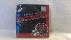 Tampa Bay Bucs 36-2 Ply Package of 7″ Party Napkins, Official NFL Licensed, NIOP