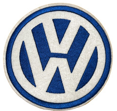 VW Embroidered Iron-on Logo Patch – Multiple Sizes Available