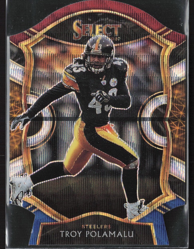 2020 Panini Select #28 Troy Polamalu Tri-Color Prizm